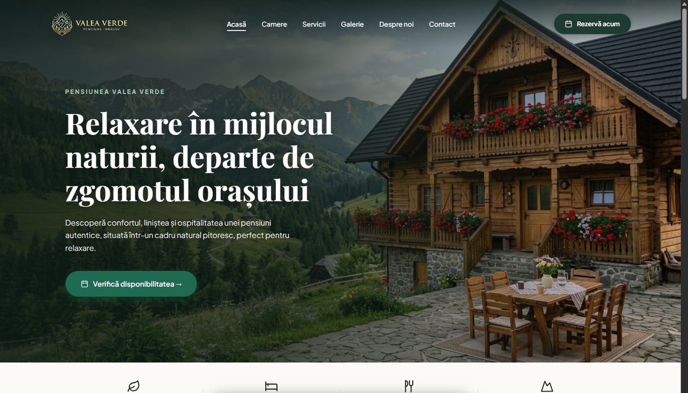 Pensiunea Valea Verde captură site