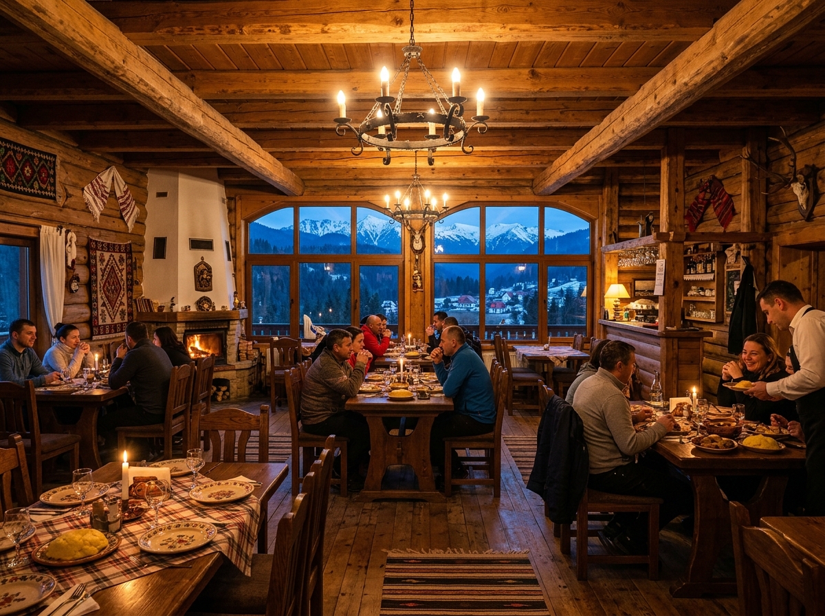 Restaurant tradițional cu atmosferă caldă